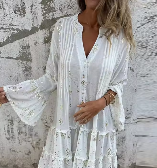 Vestido Adriana - Seu must-have em linho 2025 (tendência havaiana)