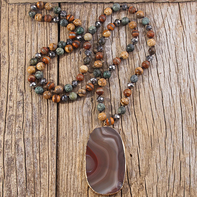 Colar Giana - Fashion boho combina com seu linho (tendência grega)