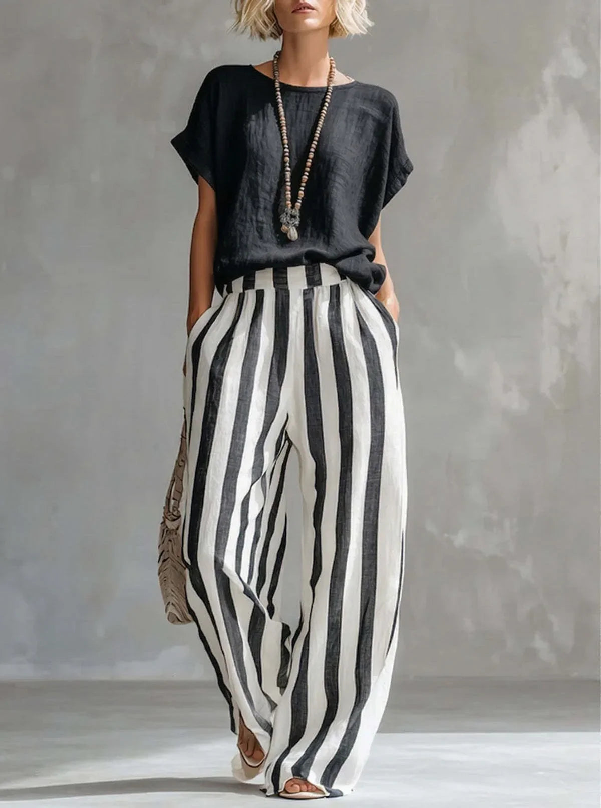Conjunto Analu - O casual chic mais desejado pelas style mavens (tendência grega)