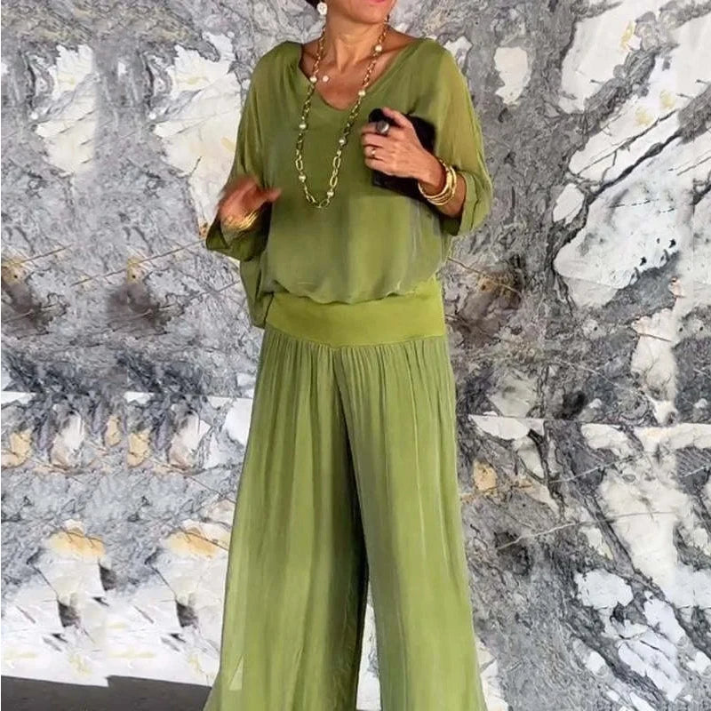 Conjunto Lumena - Pura elegância em chiffon (tendência francesa)