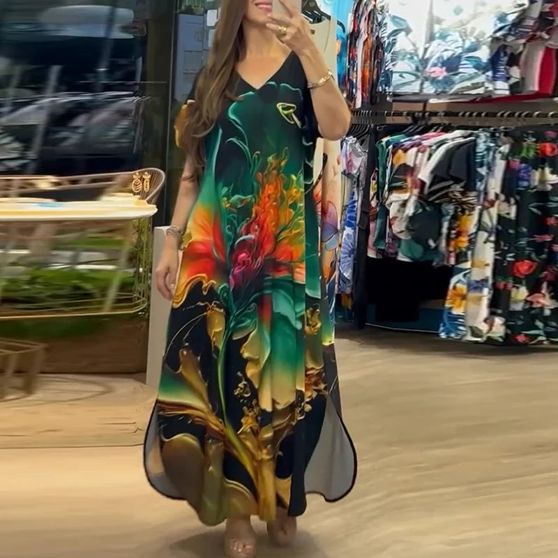 Vestido Vanusa - Estampado fluido must-have 2026 (tendência grega)