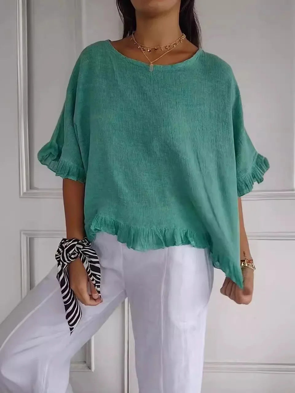 Blusa Carina - Must-have em linho de alta qualidade (tendência francesa)