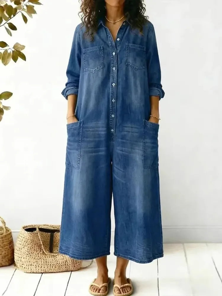 Macacão Eudora - Seu queridinho em jeans high comfort (tendência italiana)
