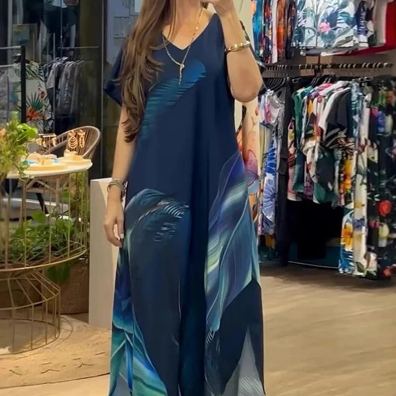 Vestido Vanusa - Estampado fluido must-have 2026 (tendência grega)