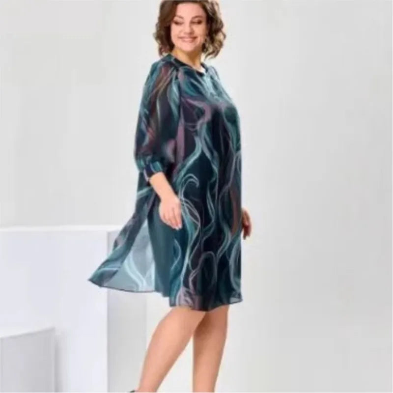Vestido Vera - Seu wardrobe essential em chiffon (tendência Italiana)