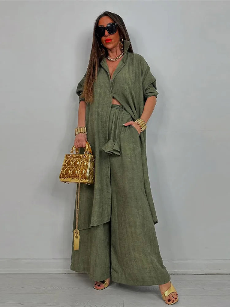 Conjunto Maria Madalena - Alto poder em linho (tendência francesa 2025)