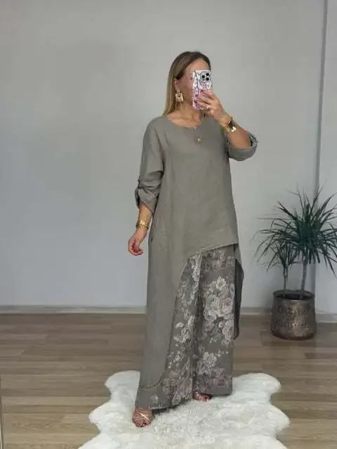 Conjunto Salomé - O queridinho das style mavens em linho (tendência grega)