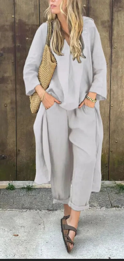 Conjunto Maya - Sofisticação em linho queridinho das style mavens (tendência francesa)