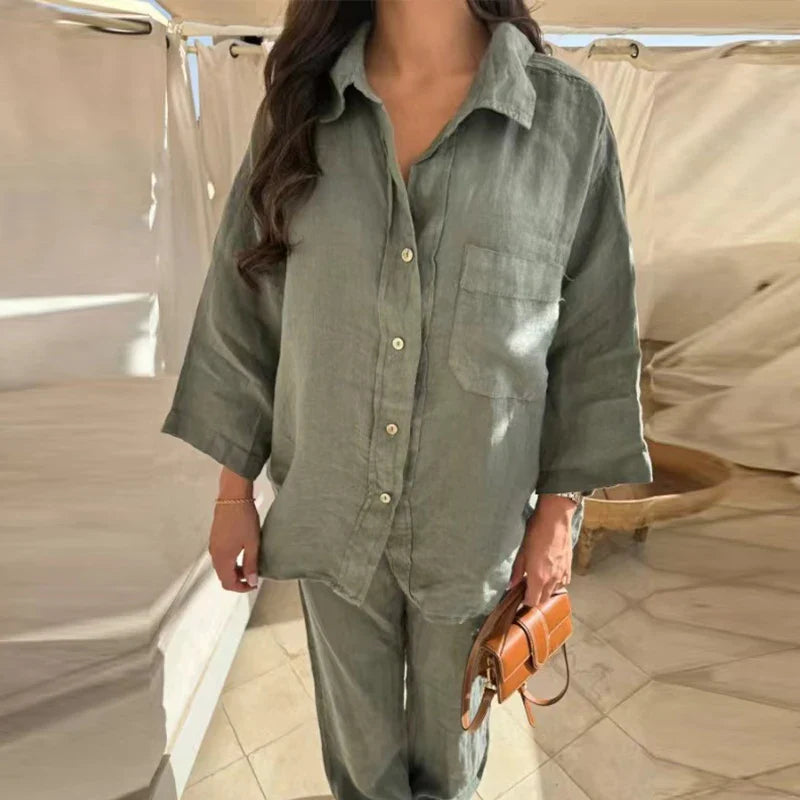 Conjunto Kintana - Tendência do Verão Finlandês (linho)