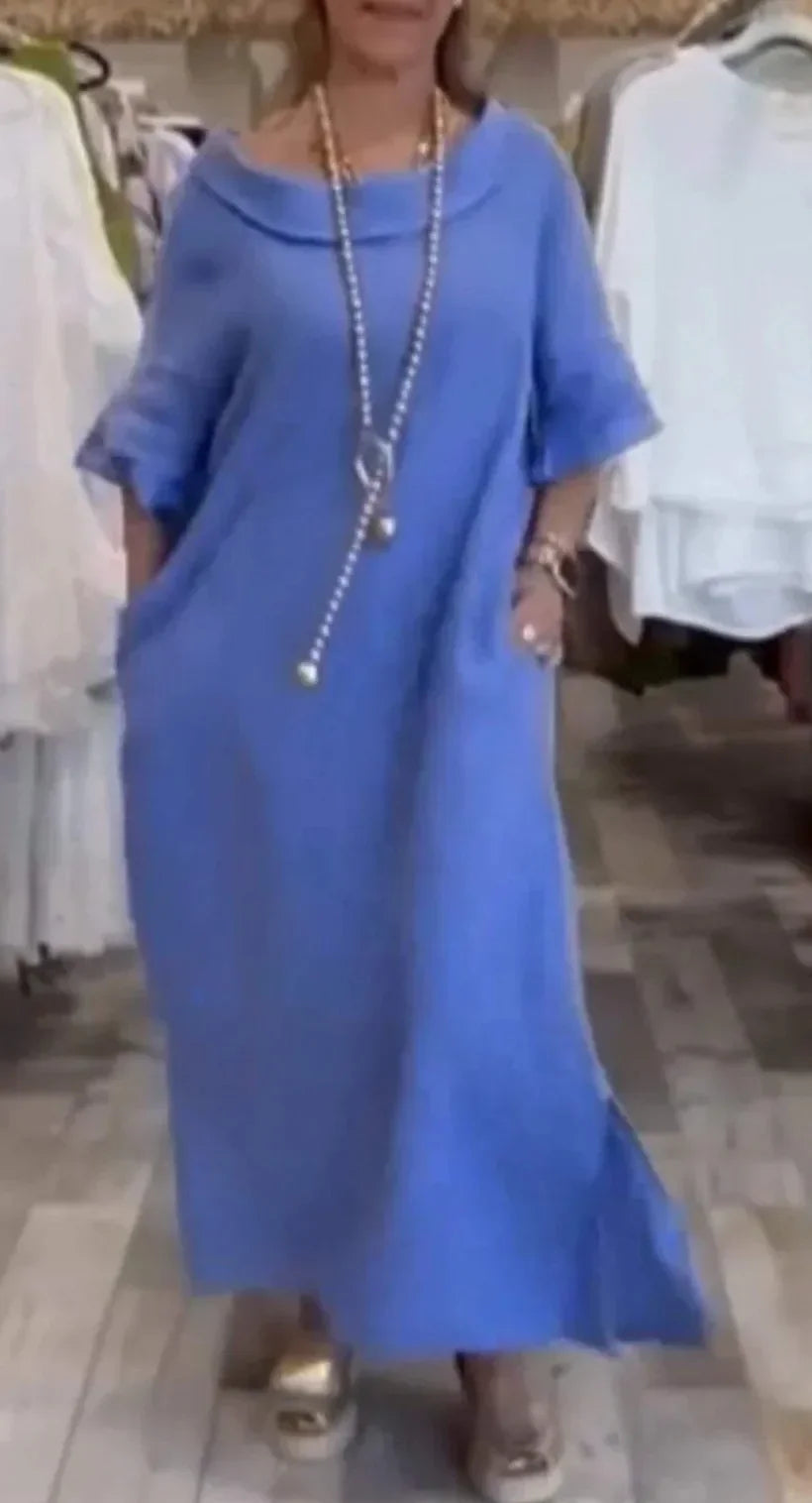 Vestido Lia - Alta qualidade em linho (tendência Italiana)