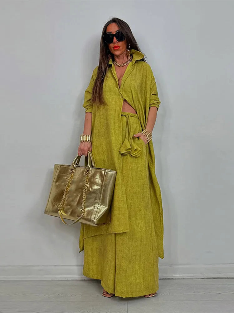 Conjunto Maria Madalena - Alto poder em linho (tendência francesa 2025)