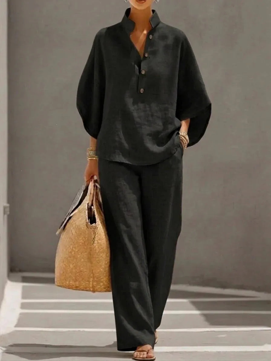 Conjunto Noelle - O linho mais aclamado pelas trendsetters europeias (tendência grega)