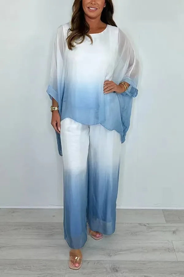 Conjunto Daniela - Chiffon em degradê must-have 2026 (tendência italiana)