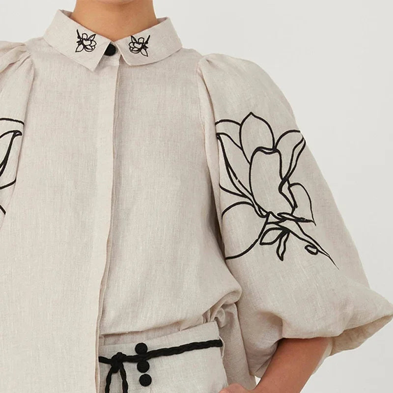 Conjunto Calura - Elegante de Linho (Tendência Holandesa)