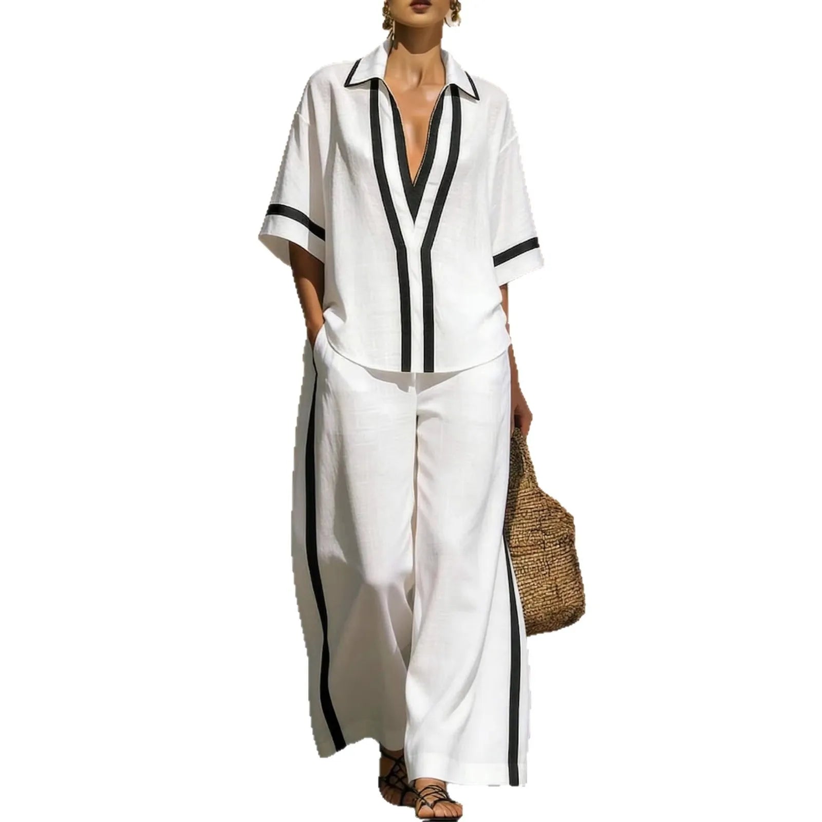 Conjunto Tamires - Seu must-have 2026 em linho (tendência grega)