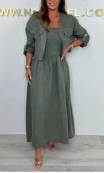 Conjunto Bradford - O best choice vestido + casaco (tendência italiana)