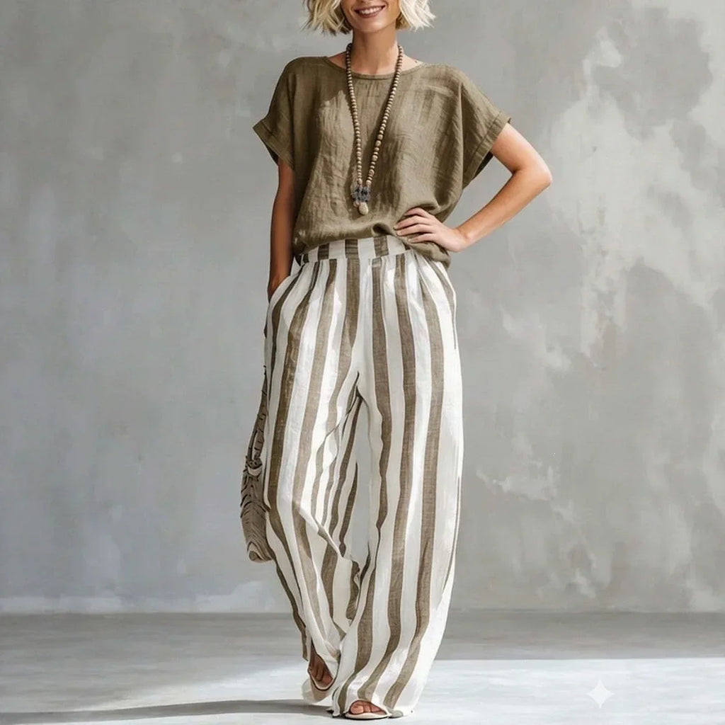 Conjunto Analu - O casual chic mais desejado pelas style mavens (tendência grega)
