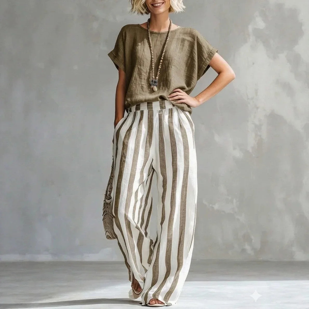 Conjunto Analu - O casual chic mais desejado pelas style mavens (tendência grega)