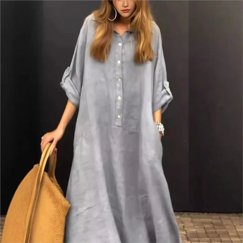 Vestido Benedita - Linho de alta qualidade (tendência grega)