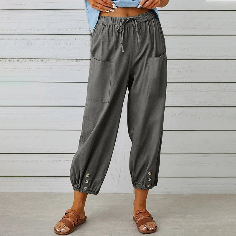 Calça Sintia - Em linho de alta qualidade (tendência italiana)