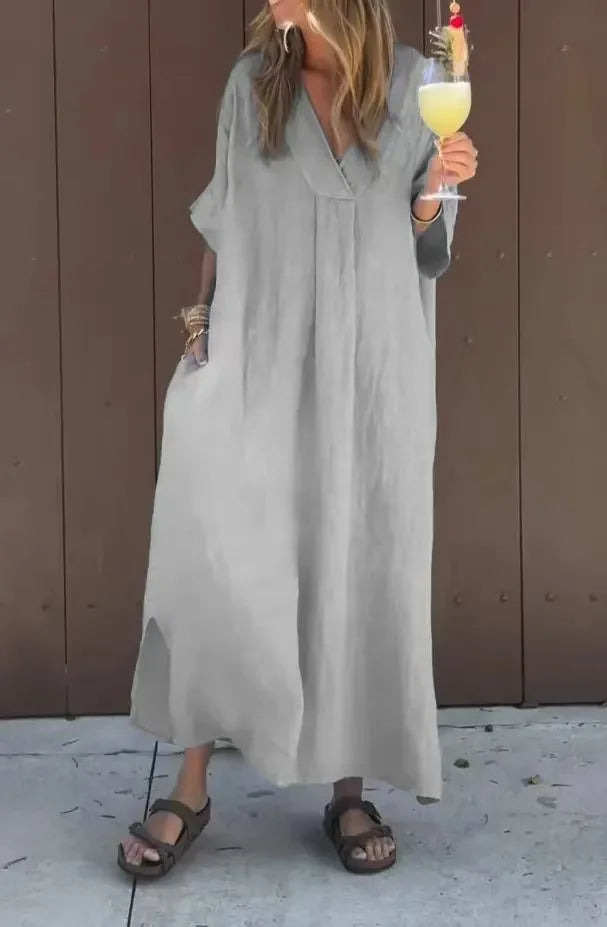 Vestido Conceição - O must-have em linho premium (tendência grega)