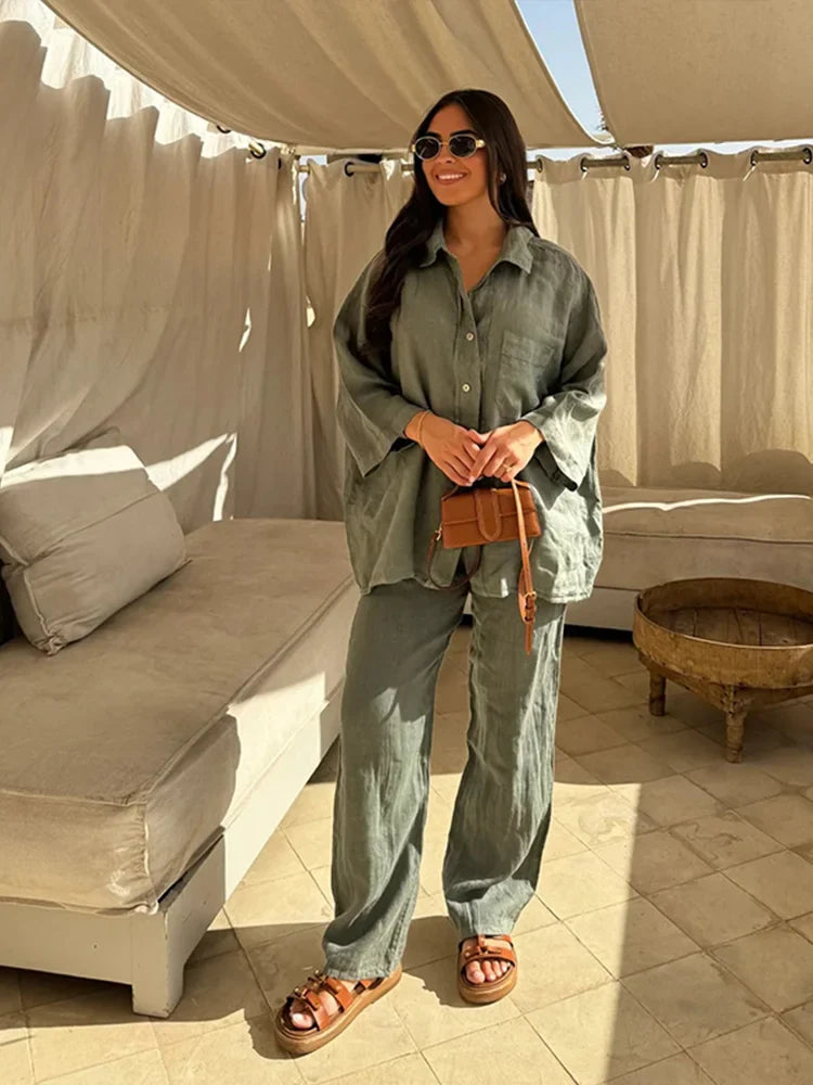 Conjunto Kintana - Tendência do Verão Finlandês (linho)