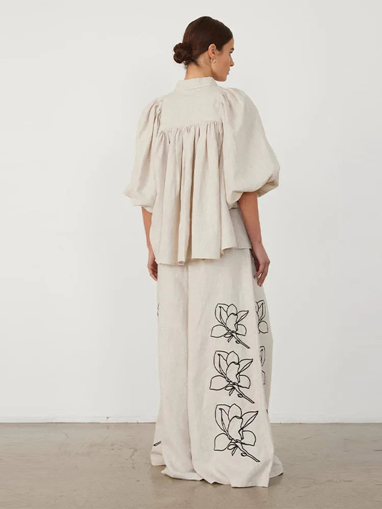 Conjunto Calura - Elegante de Linho (Tendência Holandesa)