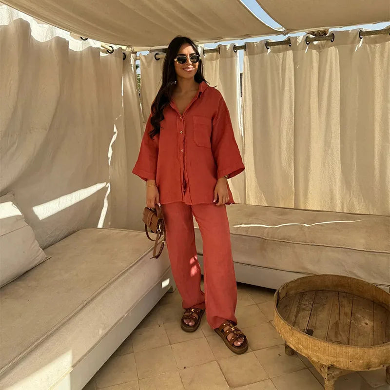 Conjunto Kintana - Tendência do Verão Finlandês (linho)