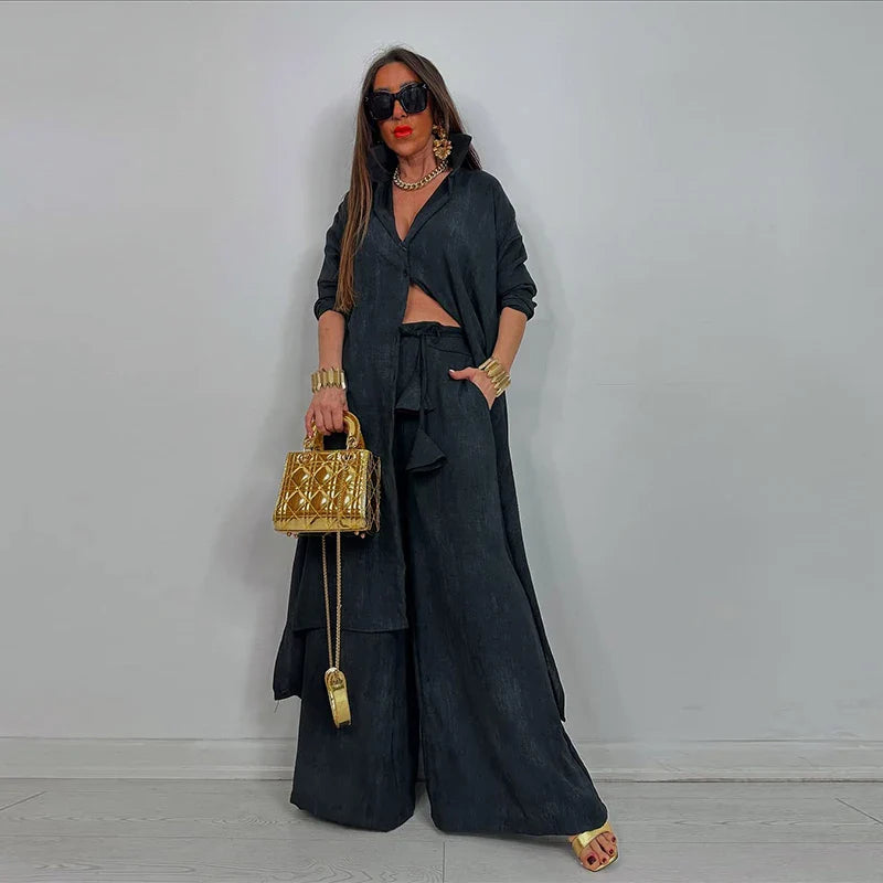 Conjunto Maria Madalena - Alto poder em linho (tendência francesa 2025)