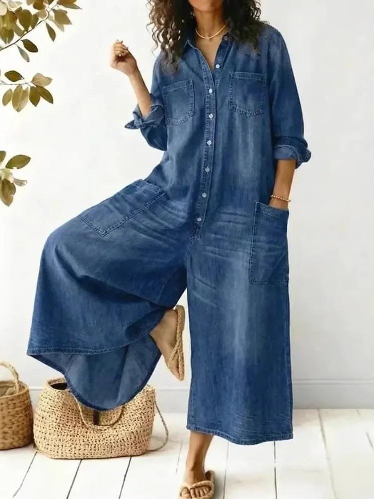 Macacão Eudora - Seu queridinho em jeans high comfort (tendência italiana)