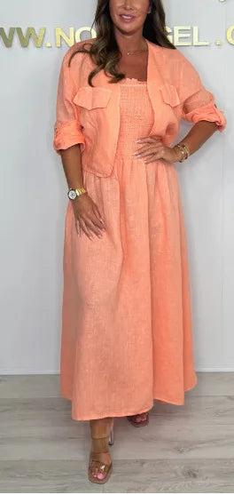 Conjunto Bradford - O best choice vestido + casaco (tendência italiana)