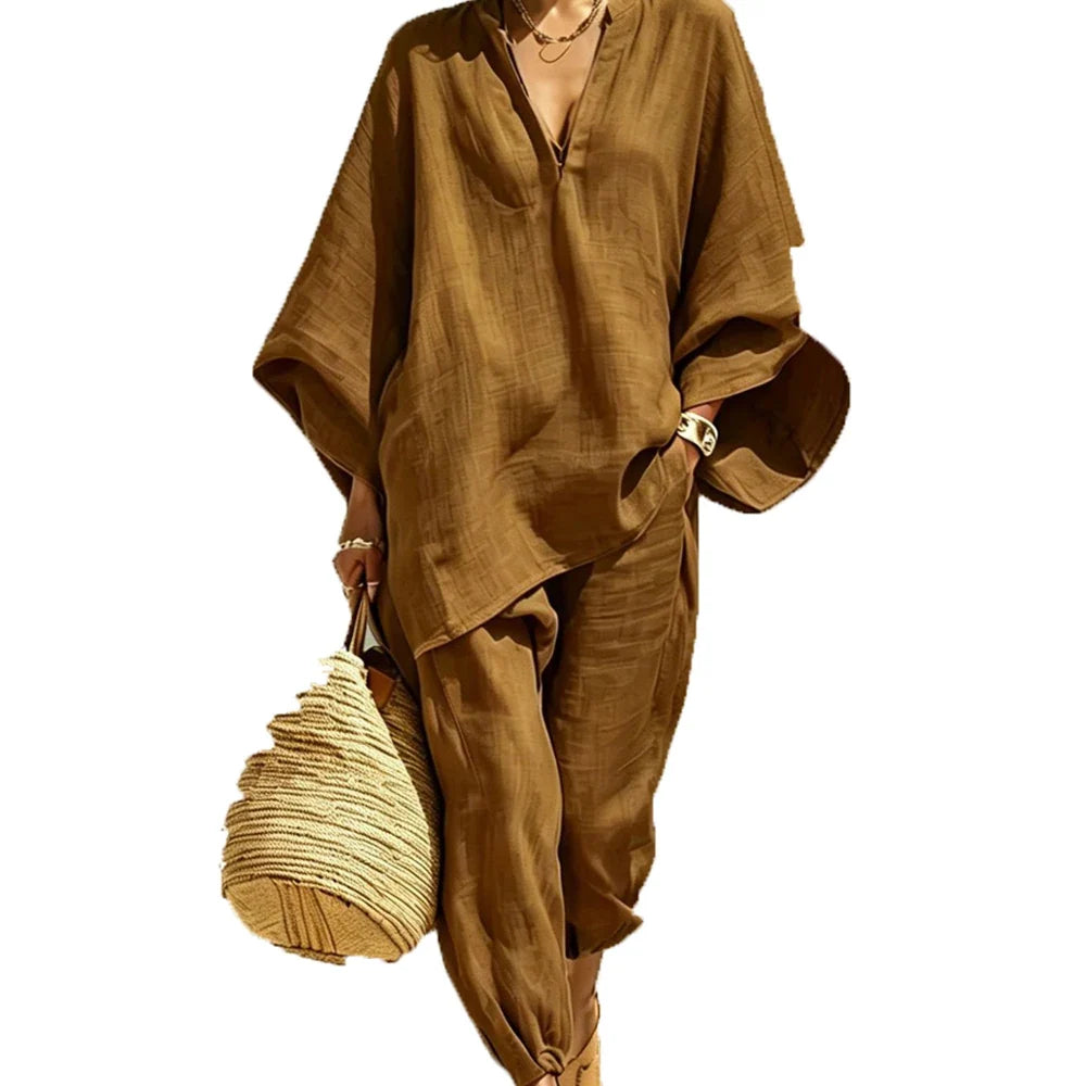 Conjunto Perine - O Linho mais cobiçado pelas trendsetters (tendência grega)