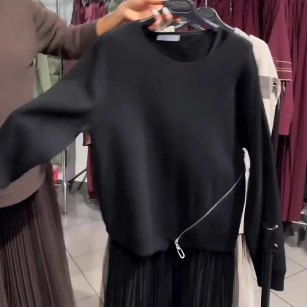 Conjunto Brenda - Vestido + suéter perfeito para o outono inverno 2026 (tendência americana)