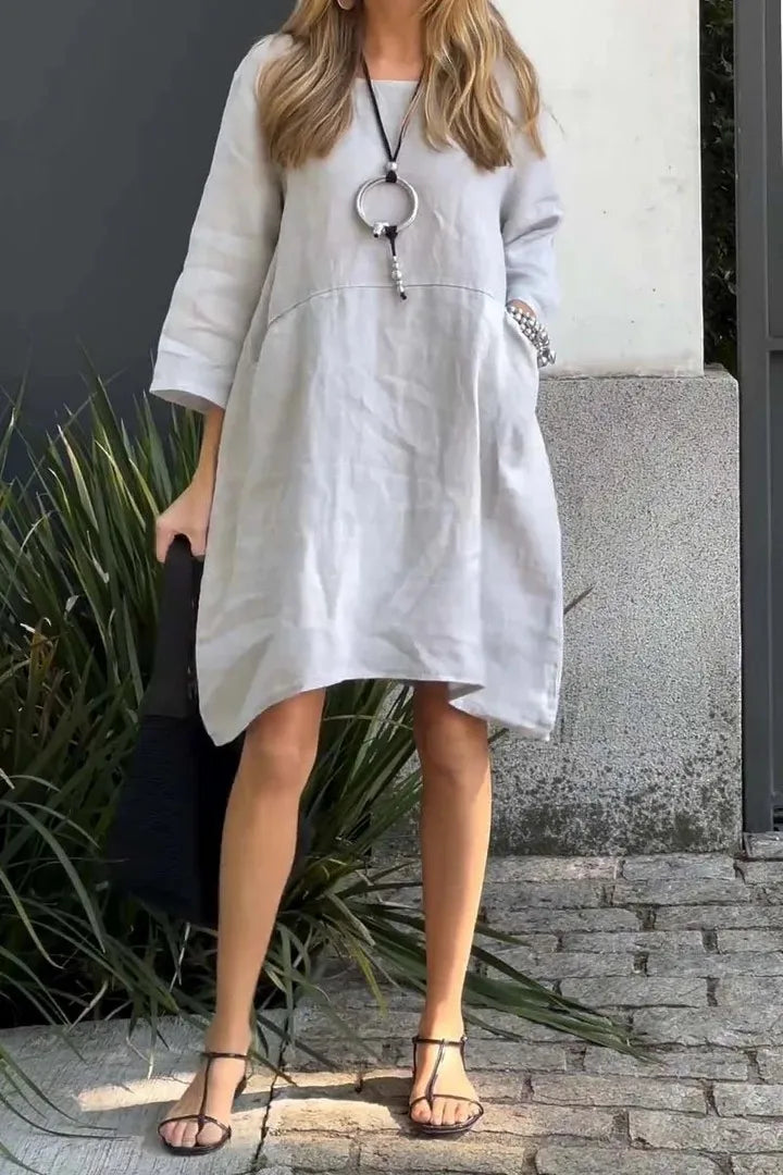 Vestido Milena - O queridinho das it girls em linho (tendência grega)