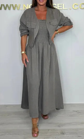 Conjunto Bradford - O best choice vestido + casaco (tendência italiana)