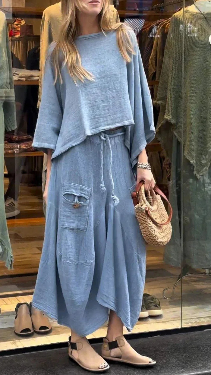 Conjunto Jamile - Must-have em linho Lisavi (tendência belga)