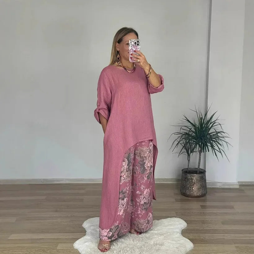 Conjunto Salomé - O queridinho das style mavens em linho (tendência grega)