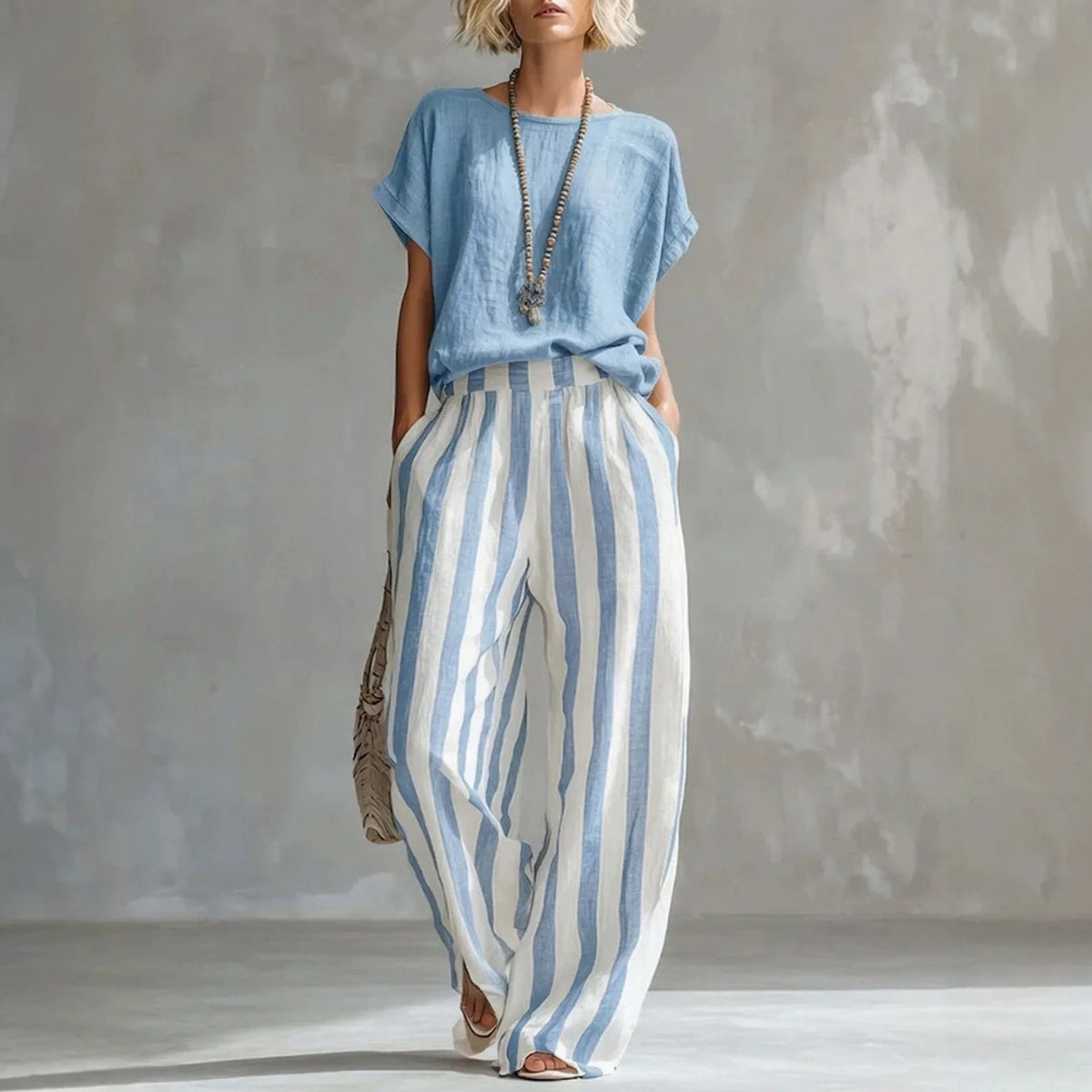 Conjunto Analu - O casual chic mais desejado pelas style mavens (tendência grega)