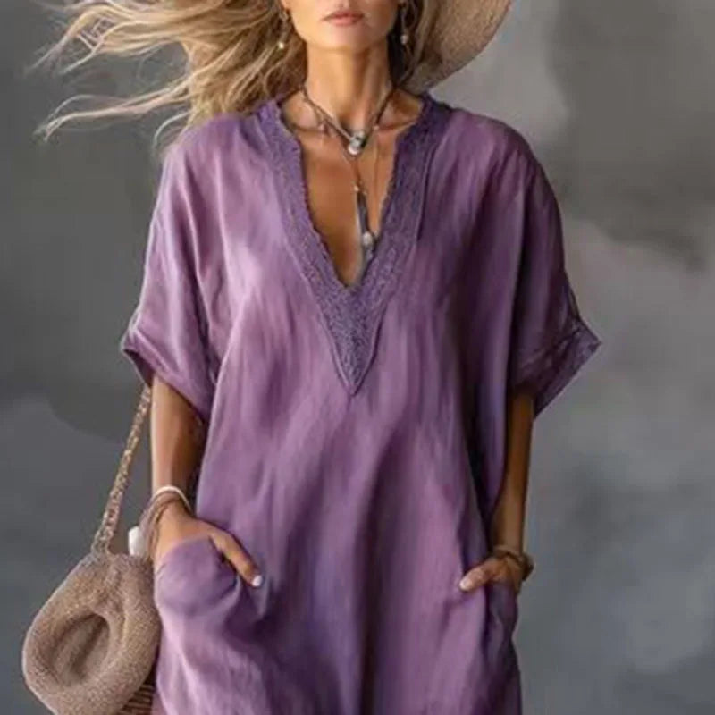 Vestido Gwen - O Linho mais desejado para esse verão 2026 (tendência grega)