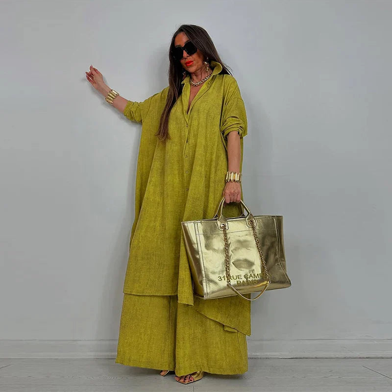 Conjunto Maria Madalena - Alto poder em linho (tendência francesa 2025)