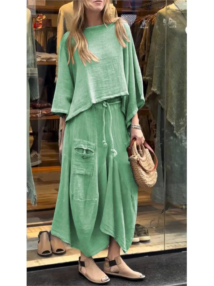 Conjunto Jamile - Must-have em linho Lisavi (tendência belga)