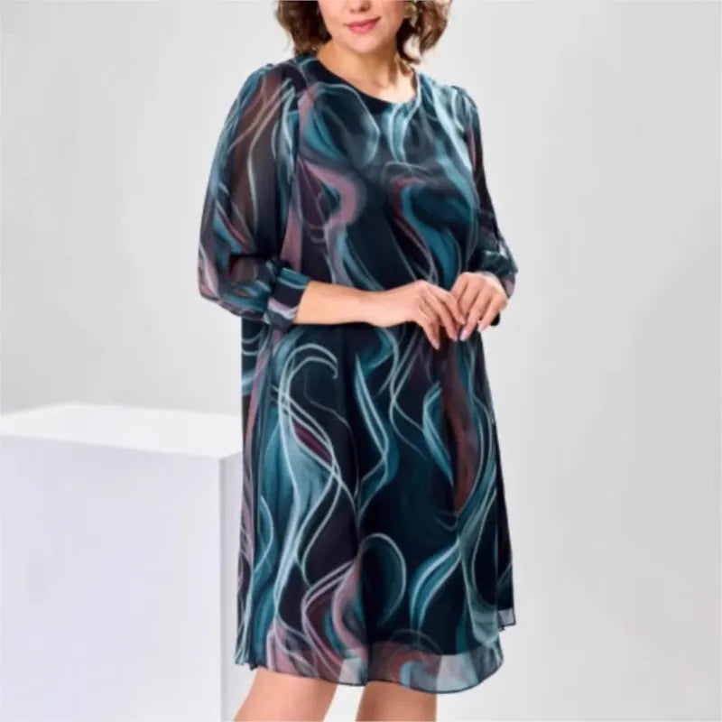 Vestido Vera - Seu wardrobe essential em chiffon (tendência Italiana)
