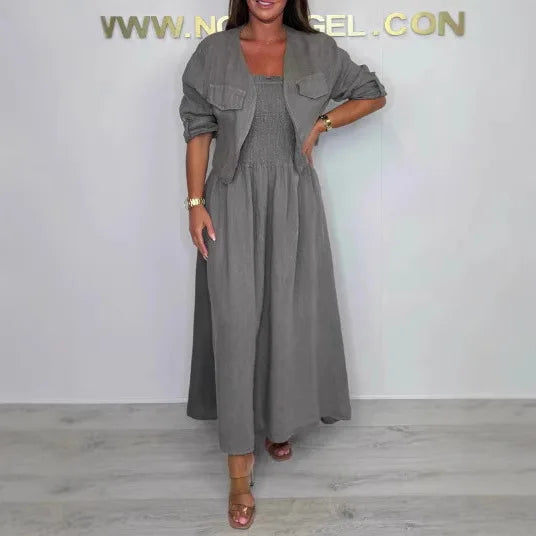 Conjunto Bradford - O best choice vestido + casaco (tendência italiana)