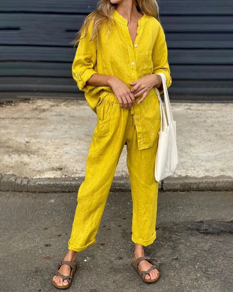 Conjunto Dêssa - Sofisticação e Luxuosidade em Linho (Predileto das Famosas)