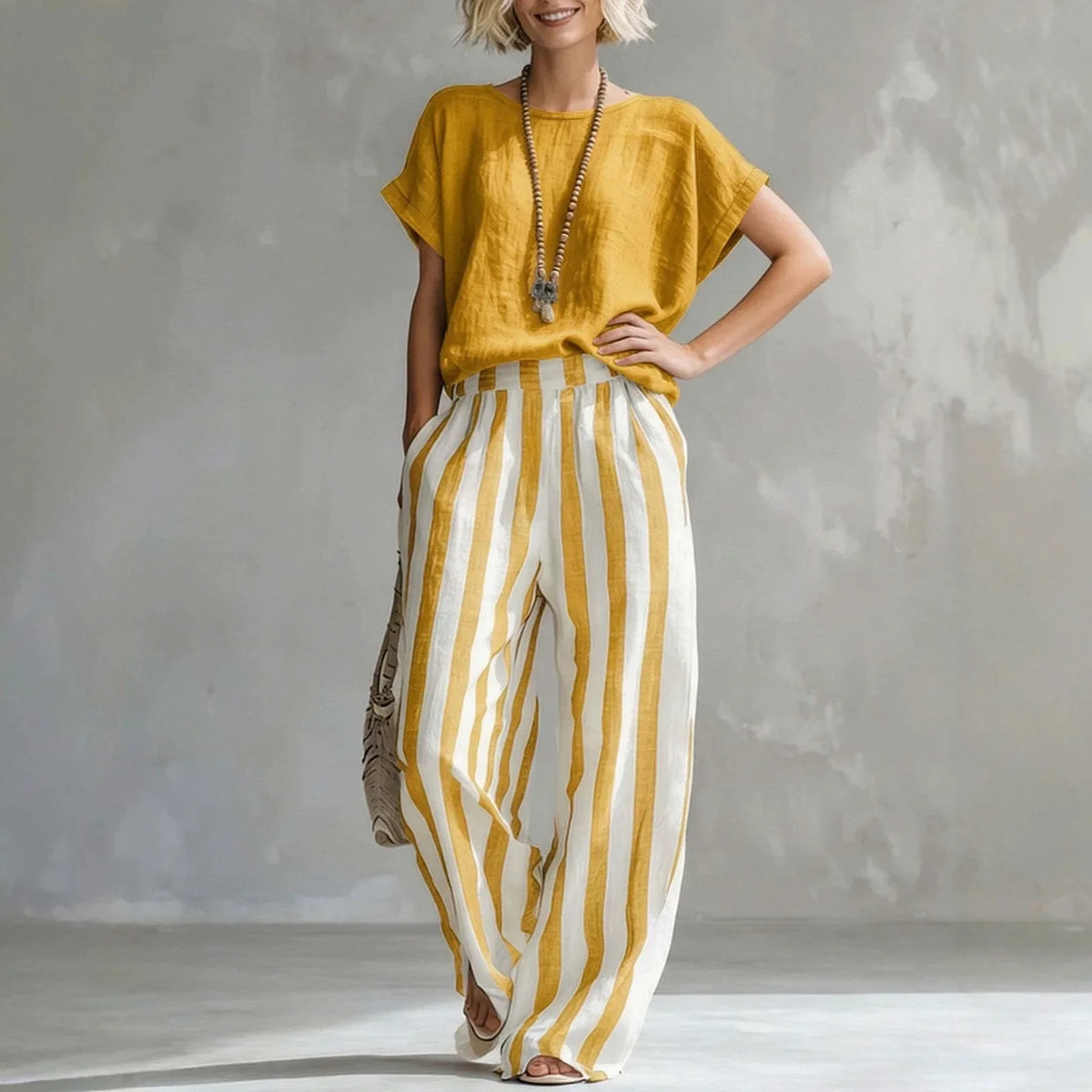 Conjunto Analu - O casual chic mais desejado pelas style mavens (tendência grega)