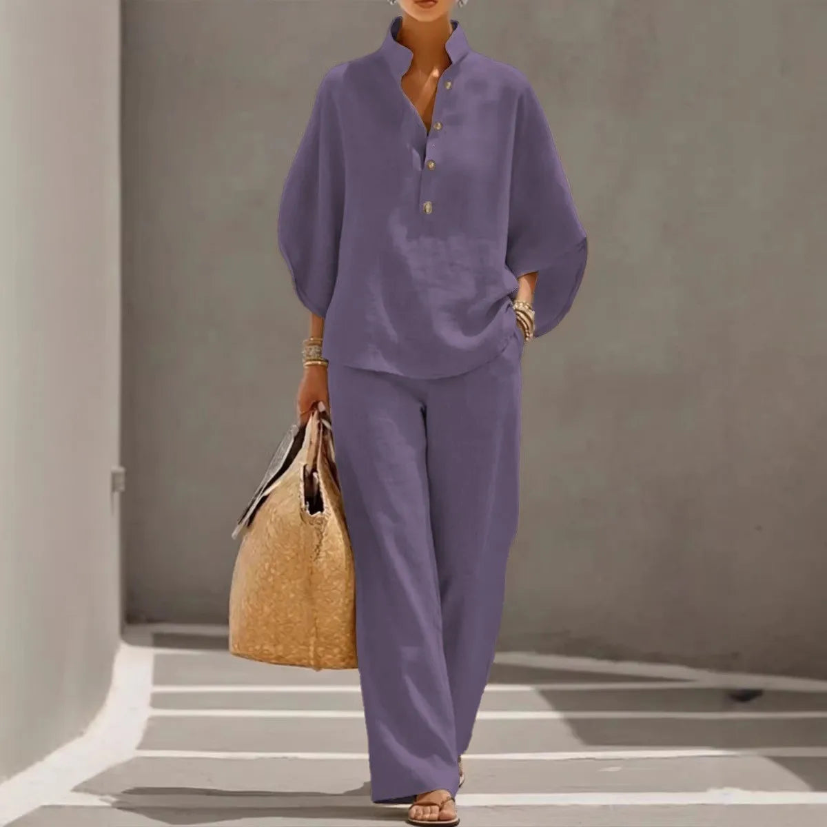 Conjunto Noelle - O linho mais aclamado pelas trendsetters europeias (tendência grega)