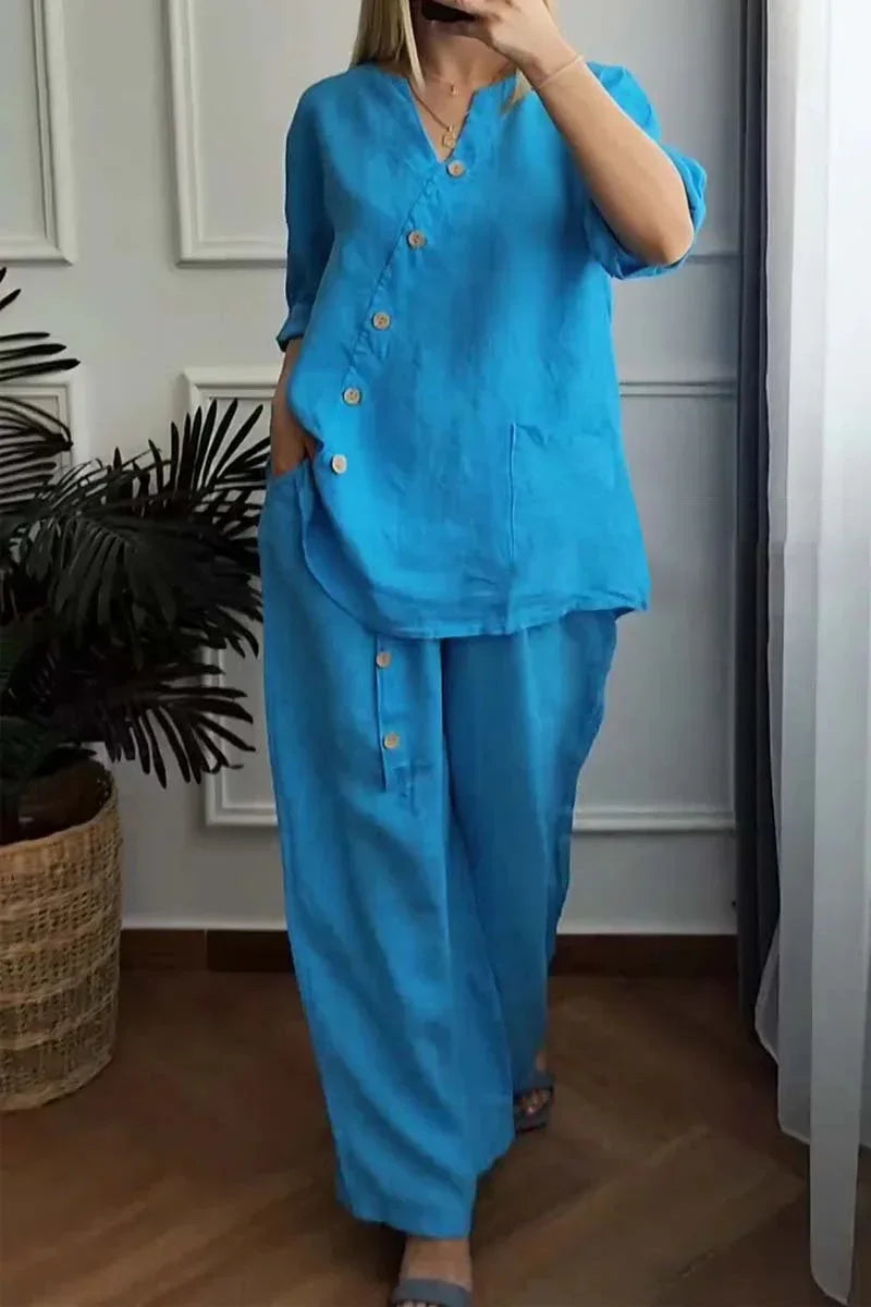 Conjunto Natalia - Seu style staple em linho (tendência grega)