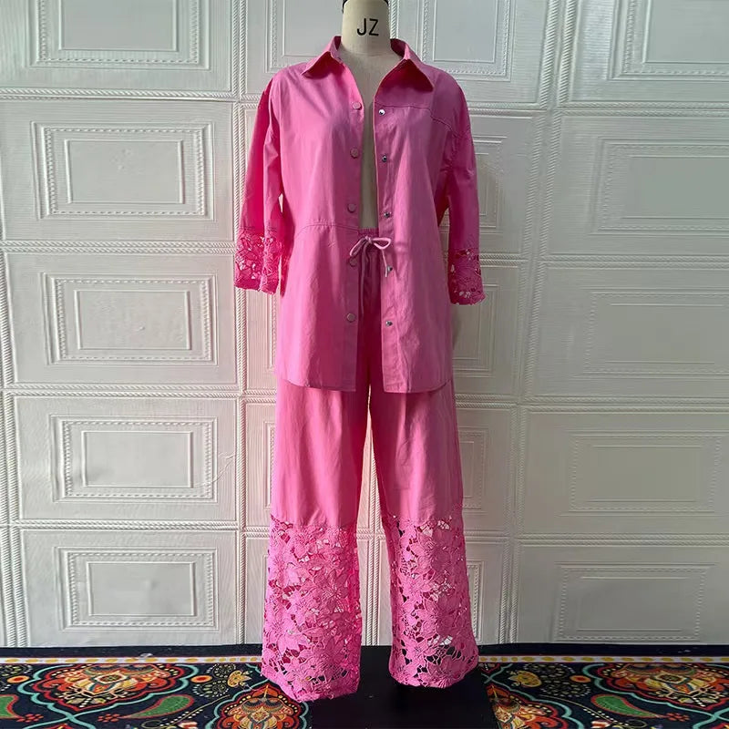 Conjunto Paula - Tendência em renda 2026 queridinho das it girls (tendência americana)