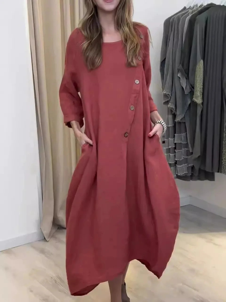 Vestido Moriá - Elegância em linho ( tendência americana 2025)