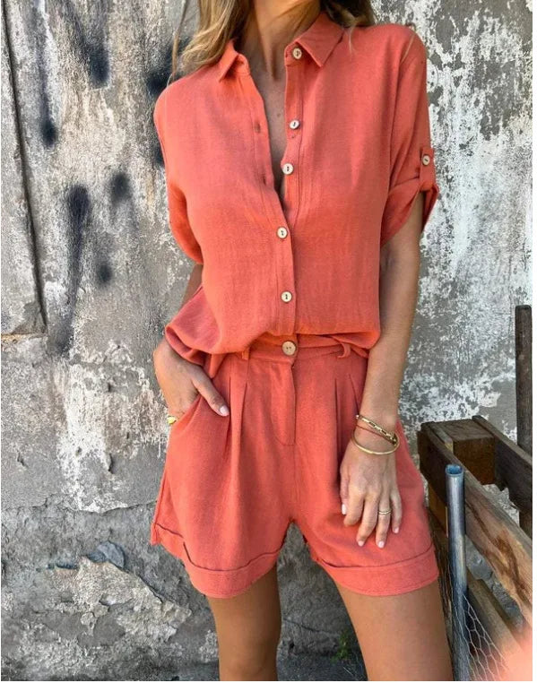 Conjunto Clarissa - Must-have em linho Lisavi (tendência Americana)
